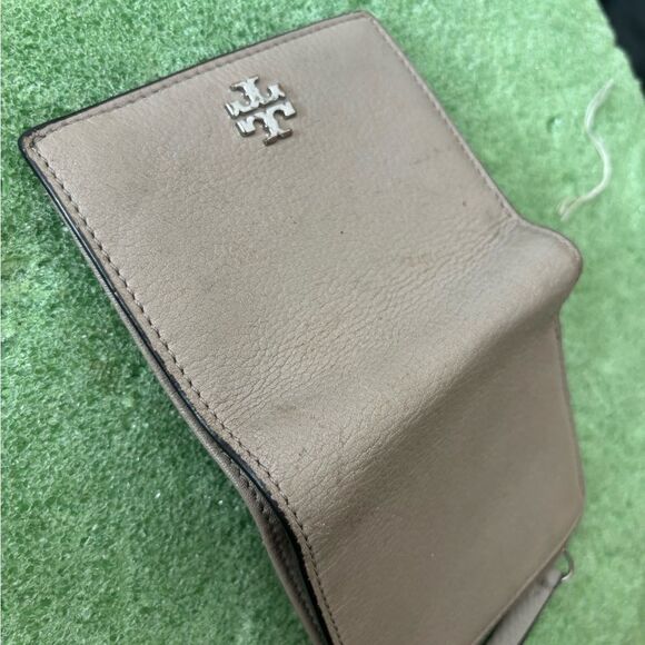 Tory Burch Mini Wallet gray coin purse id wallet accessory logo change money - Picture 3 of 7